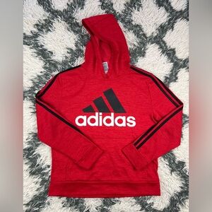 Adidas Kids Boys Red Black White Hoodie Sweatshirt Size Large 14/16